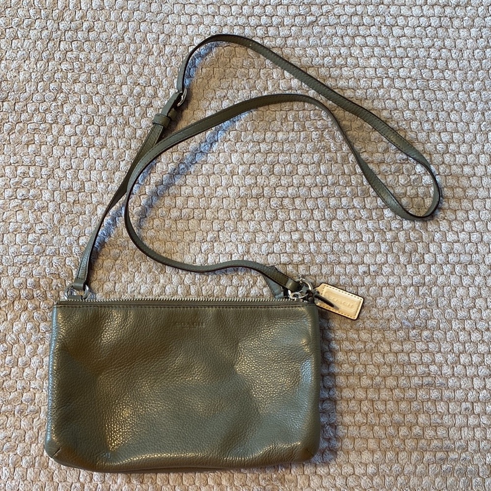 Coach “Lyla” army green cross-body bag